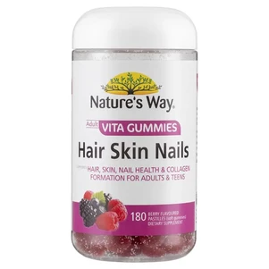 (PRE ORDER) Nature's Way Adult Vita Gummies Hair Skin Nails 180 Gummies Exclusive Size shelf life 2yrs